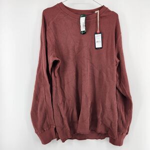 Grayers Men's Medium Apple Butter Brawny Waffle Crew NWT‎